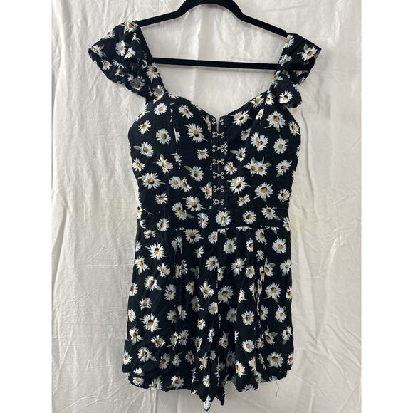 American Rag Floral‎ Printed Bustier Romper Junior Size Small Summer Flirty Boho - Picture 1 of 15